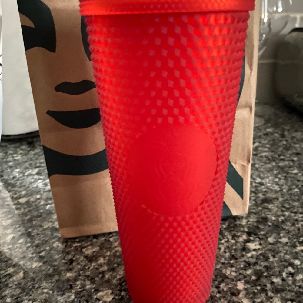 Matte Red Starbucks Studded Cup
